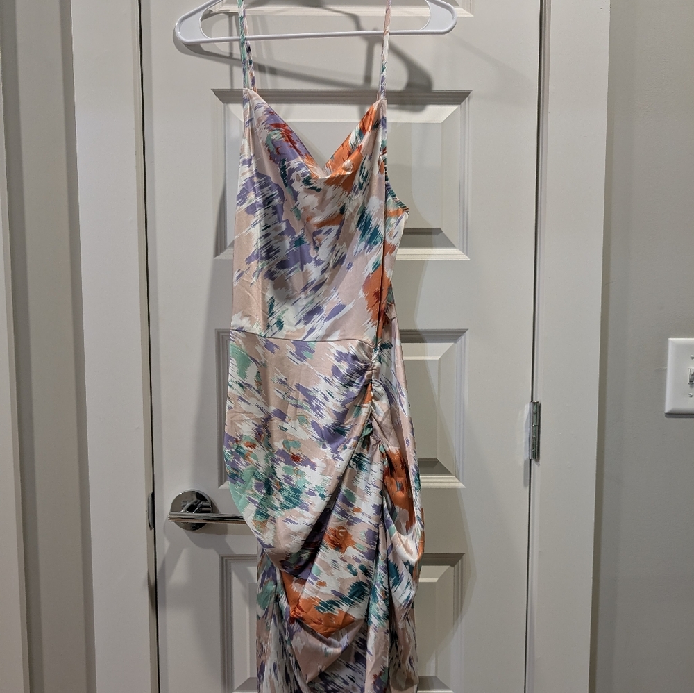 Colorful Abstract Print Dress
